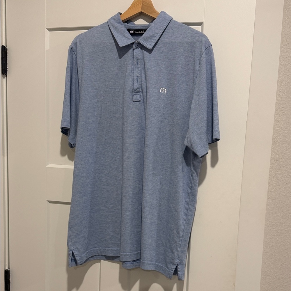 Travis Mathew Sky Blue Polo Shirt for Men
